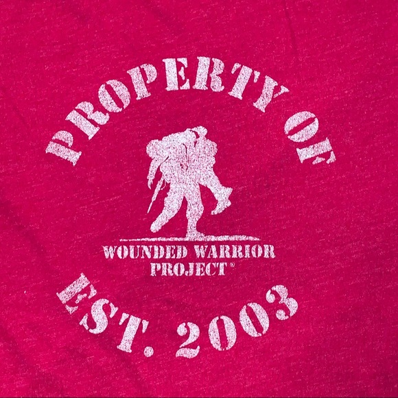 under armour pink/red property of cotton tshirt - Picture 3 of 7